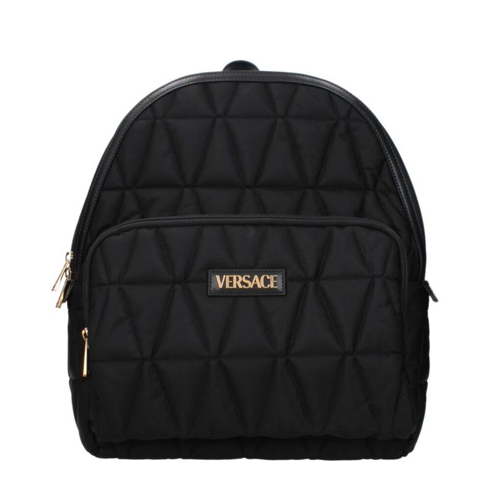 Versace Black Fabric Men's Backpack